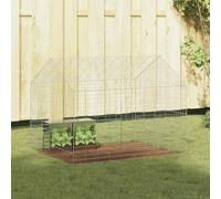 Mangloder Cage à lapin argentée en acier galvanisé 100 x 78 x 78 cm Enclos résistant aux intempéries pour lapins, rongeurs, jardin et terrasse, résistant à la rouille, stable pour l'extérieur