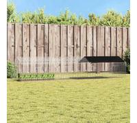 Mangloder Cage à lapin argentée en acier galvanisé 400 x 78 x 78 cm pour lapins, cochons d'Inde, lapins, cochons d'Inde, lapin, roue libre dans le jardin, enclos d'extérieur avec protection et montage
