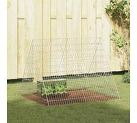 Mangloder Cage à lapin en acier galvanisé argenté 110 x 100 x 85 cm Enclos d'extérieur résistant aux intempéries pour lapins, cochons d'Inde et rongeurs, robuste pour jardin et terrasse