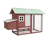 Mangloder Cage à poulailler Moka en pin massif 170 x 81 x 110 cm avec toit et grille, enclos libre pour jardin, extérieur, intérieur, poulailler avec rampe et tiroir
