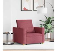 Mangloder Canapé-lit escamotable Simple en Tissu Bordeaux 90 x 165 x 87 cm avec Coussin rembourré, accoudoirs Confortables, Convertible 3-en-1 pour Salon, Chambre ou Bureau