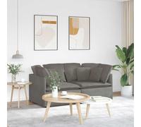Mangloder Canapé modulable en Tissu Velours côtelé Gris Clair avec Coussins, Structure métallique Robuste, Assise Confortable 200x100 cm, idéal Salon séjour Bureau, Angle Droit réversible
