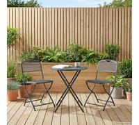 Mangloder Chaises de Jardin 2 pcs en Fer Anthracite 52,5 x 46 x 82 cm Pliables avec Dossier et accoudoir pour terrasse Balcon extérieur Confort et détente Repas