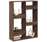 Mangloder Cloison de séparation en Bois d'ingénierie chêne Marron 100x33x135cm Meuble Rangement avec 6 étagères, bibliothèque modulable pour Salon Bureau Chambre Maison