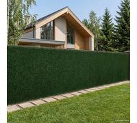 Mangloder Clôture artificielle vert foncé 1,5 x 3 m en PVC et acier résistant aux UV aspect naturel pour balcon, jardin, terrasse, décoration murale et protection de la vie privée en extérieur