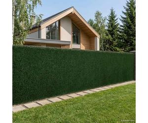 Mangloder Clôture artificielle vert foncé 1,5 x 3 m en PVC et acier résistant aux UV aspect naturel pour balcon, jardin, terrasse, décoration murale et protection de la vie privée en extérieur