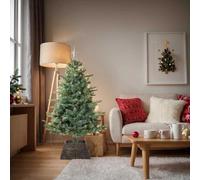 Mangloder Collier de sapin de Noël noir en jacinthe d'eau, 50 x 50 x 25 cm, pour supports de sapin jusqu'à 50 cm, décoration de Noël d'hiver pour salon, intérieur et extérieur protégé