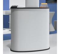 Mangloder Comptoir d'exposition portable 90 x 48 x 93 cm en bois avec espace de rangement, pliable, léger, idéal pour foires, présentations, événements, comptoirs de réception, comptoir publicitaire