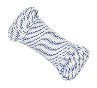 Mangloder Corde Bateau Blanche en Polypropylène 5mm 25m Tressé 150kg Résistance à la rupture 10g m pour voile, bateau, yacht, camping, fixation et sécurisation