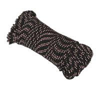 Mangloder Corde de bateau noire en polypropylène 5 mm, 25 m, 10 g/m, résistance à la rupture de 150 kg, force de travail de 30 kg, pour voile, bateau, camping, extérieur, fixation