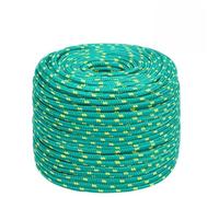 Mangloder Corde de bateau verte en polypropylène 6 mm 500 m tressée résistance à la rupture 240 kg 16 g/m robuste pour voile, bateau, camping, amarrage et arrimage