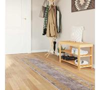 Mangloder Coureur de Tapis MARSA Gris 50 x 300 cm Polyester PVC Antidérapant Absorbant Sonore Facile à Nettoyer pour Couloirs, Salons et Entrées
