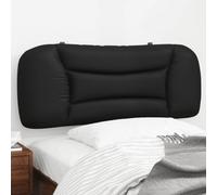 Mangloder Coussin de tête de lit Hvar Noir Similicuir 110 x 15 x 48 cm pour sommier 100 cm, Panneau capitonné avec Support Dossier Confortable, Habillage et Protection Murale Design Moderne
