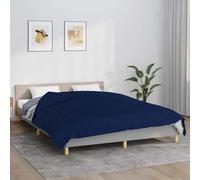 Mangloder - Couverture lestée - Bleu - 220 x 235 cm - 15 kg - En coton - Couverture douillette - Pour lit, canapé, chambre à coucher, salon, respirante, douce et confortable