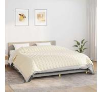 Mangloder Couverture lestée - Crème claire - 235 x 290 cm - 11 kg - Microfibre de polyester brossée - Couverture douillette respirante pour lit, canapé, salon et chambre à coucher avec rembourrage