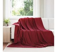 Mangloder Couverture polaire rouge bordeaux - 270 x 240 cm - Couverture douillette pour canapé, lit, salon et chambre à coucher - Légère et douce - Décorative - Pour l'automne et le printemps