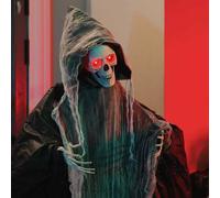 Mangloder Décoration Gothique avec 2 LED, Support, Ambiance mystérieuse pour intérieur, idéale pour Halloween, fête, Maison ou Salon, Motif médiéval, Couleurs Sombres, lumières Rouges