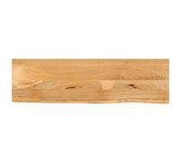 Mangloder Dessus de table en bois massif de manguier 120x40x3,8cm avec bord vivant rustique pour rénovation mobilier, support de remplacement ou décoration intérieure