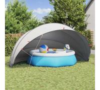 Mangloder Dôme de piscine pliable gris et orange 592 x 590 x 275 cm, housse de protection imperméable et résistante aux UV pour piscine de jardin, piscine hors sol, protège des feuilles et réduit la