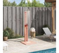 Mangloder Douche d'extérieur 206 cm en bois de Douglas massif et acier inoxydable, tube de douche réglable en hauteur, pommeau de douche rotatif pour piscine, jacuzzi, accessoires et spa en extérieur