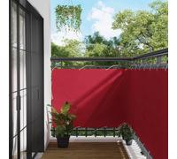 Mangloder Écran de Balcon rectangulaire en Tissu Oxford Rouge 110 x 200 cm avec œillets en Aluminium, Protection UV pour Jardin terrasse extérieur ombrage Durable