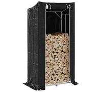 Mangloder Étagère à bûches avec protection contre la pluie en acier galvanisé 100 x 60 x 200 cm 180 kg Stockage de bois pour cheminée, four, foyer, jardin et terrasse