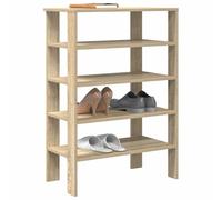 Mangloder Étagère à chaussures en chêne Sonoma - 61 x 32 x 87,5 cm - Peu encombrante - Avec plusieurs compartiments et plateau supérieur robuste - Pour couloir, entrée, pour un rangement ordonné des