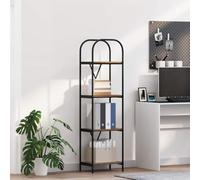 Mangloder Étagère en Bois Ancien 40 x 30 x 146 cm avec 4 Compartiments pour Rangement Livre, Dossier, classeur, vitrine, Usage Salon, Bureau, Chambre, Organisation Durable
