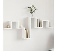Mangloder Étagère murale blanche en bois 104,5 x 10 x 43 cm Planche flottante peu encombrante avec étagère ouverte pour salon, chambre à coucher, cuisine, bureau, rangement polyvalent et décoration