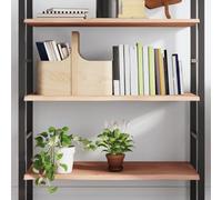 Mangloder Étagère Murale en Bois de chêne Massif 100x50x2 cm Non traité Support de Rangement décoratif pour Salon Chambre Cuisine Bureau entrée Salle de Bain avec Rebord Vivant