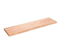 Mangloder Étagère Murale en Bois de chêne Massif Marron Clair avec Rebord Flottant pour Rangement décoration Salon Chambre Bureau entrée Salle Bain Support Mural Robuste