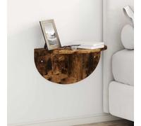 Mangloder Étagère murale en chêne fumé - 48 x 24 x 24 cm - Suspendue - Moderne - Pour salon, chambre à coucher, bureau, étagère peu encombrante pour décoration, livres, ordre