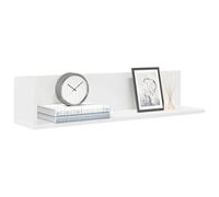 Mangloder Étagères murales 2 pièces en Bois d'ingénierie Blanc 75x16,5x16,5 cm Support Suspendu pour décoration et Rangement dans Salon Chambre Bureau entrée Salle Bain