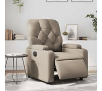 Mangloder Fauteuil inclinable électrique en Similicuir Cappuccino avec Dossier et Repose-Pied réglables, accoudoirs Larges rembourrés, Confortable pour Salon Bureau ou Chambre Relaxation