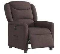 Mangloder Fauteuil inclinable électrique Marron foncé en Tissu avec Dossier et Repose-Pied réglables, accoudoirs Larges rembourrés, Assise Confortable, idéal Salon Bureau Lecture Relaxation