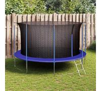 Mangloder Filet de sécurité pour trampoline rond de 3,96 m en polyéthylène résistant aux intempéries, coutures renforcées, fermeture éclair, boucle de sécurité, adapté aux trampolines de jardin