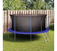 Mangloder Filet de sécurité pour trampoline rond de 4,26 m - En polyéthylène résistant aux intempéries - Coutures renforcées - Fermeture éclair - Fermeture de sécurité - Convient pour trampoline de