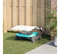 Mangloder Garage pour robot tondeuse, noir, en plaques PC et supports en métal, 80 x 101 x 46 cm, avec ancrages au sol, protection contre les intempéries pour robot tondeuse, jardin, cour, universel