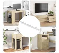 Mangloder Glissière de tiroir en acier blanc 63 pièces pour meubles armoires placards cuisine bureau avec guidage à roulement et fermeture amortisseur montage latéral ou encastré