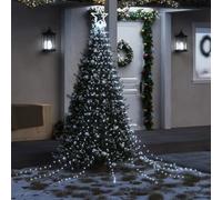 Mangloder Guirlande de Sapin de Noël 320 LED Blanc Froid 375 cm avec 8 Modes d'éclairage intérieur extérieur décoration fêtes Hiver