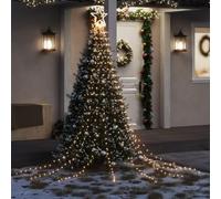 Mangloder Guirlande Lumineuse de Noël 320 LED Blanc Chaud 375 cm avec Effets d'éclairage IP44 intérieur extérieur décoration Sapin Maison Jardin fête Saison Hiver