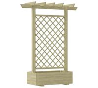 Mangloder Jardinière pergola en Bois 162 x 56 x 204 cm Support pour Plantes grimpantes tonnelle extérieur pour Patio terrasse avec Treillis Robuste et Assemblage Facile