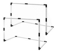 Mangloder Kit de but de football pour enfants, 91,5 x 48 x 61 cm, résistant aux intempéries, portable, stable, avec filet et poteaux, convient pour jardin, terrain de sport, club, intérieur et