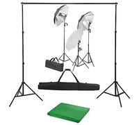 Mangloder Kit de studio photo avec 3 lampes lumière du jour, système de fond, boîtes à lumière et trépieds pour enregistrement en studio et sur place, idéal pour les portraits, la photographie de