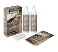 Mangloder Kit d'entretien pour Meubles de Jardin en rotin, textilène et Osier 2x250ml avec nettoyant Cire, Spray, éponge et Manuel pour Surfaces en Plastique, Aluminium et Verre