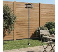 Mangloder Lampadaire à 3 têtes Noir en Aluminium et ABS 16 x 16 x 187 cm pour extérieur éclairage Jardin terrasse Moderne avec Abat-Jour Rechargeable