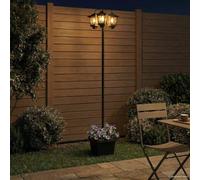 Mangloder Lampadaire extérieur à 3 têtes Noir en Aluminium et ABS 32 x 32 x 188 cm éclairage LED Chaud pour Jardin terrasse Cour Ambiance Moderne