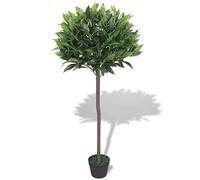 Mangloder Laurier Artificiel Haut 125 cm avec Pot en Plastique Vert pour décoration intérieure et extérieure, idéal pour Maison, Bureau, Jardin ou Mariage