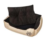 Mangloder Lit chaud pour chien avec coussin rembourré, taille L, fausse fourrure Oxford revêtue de polyuréthane, dessous antidérapant, lavable pour voiture, intérieur, niche et niche, confort de