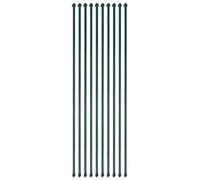 Mangloder Lot de 10 tiges de plantation en métal vert de 1,5 m pour jardinière, serre et parterre surélevée, support de plantation pour plantes vivaces, légumes et plantes grimpantes
